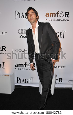 Adrien Brody at the launch of amfAR\'s L.A. Event celebrating Men\'s Style at the Chateau Marmont Hotel, West Hollywood. October 27, 2010  Los Angeles, CA Picture: Paul Smith / Featureflash