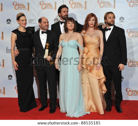 Mad Men stars at the 67th Golden Globe Awards at the Beverly Hilton Hotel. January 17, 2010  Beverly Hills, CA Picture: Paul Smith / Featureflash