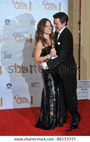 Robert Downey Jr & wife Susan Downey at the 67th Golden Globe Awards at the Beverly Hilton Hotel. January 17, 2010  Beverly Hills, CA Picture: Paul Smith / Featureflash