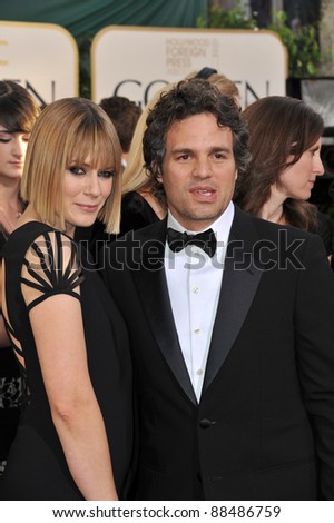 Mark Ruffalo & Sunrise Coigney at the 68th Annual Golden Globe Awards at the Beverly Hilton Hotel. January 16, 2011  Beverly Hills, CA Picture: Paul Smith / Featureflash
