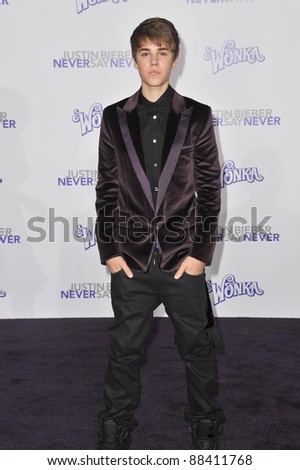Justin Bieber at the Los Angeles premiere of his new movie 