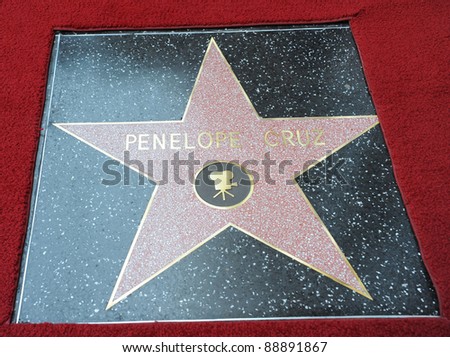 Actress Penelope Cruz on Hollywood Boulevard where she was honored with the 2,436th star on the Hollywood Walk of Fame. April 1, 2011  Los Angeles, CA Picture: Paul Smith / Featureflash