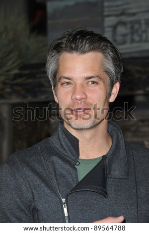 Timothy Olyphant at the Los Angeles premiere of his new animated movie \