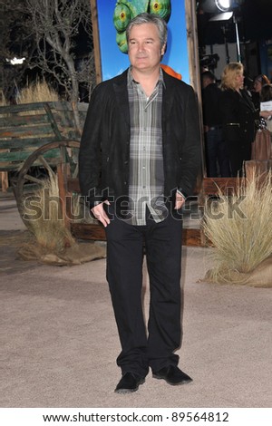 Director Gore Verbinski at the Los Angeles premiere of his new animated movie \