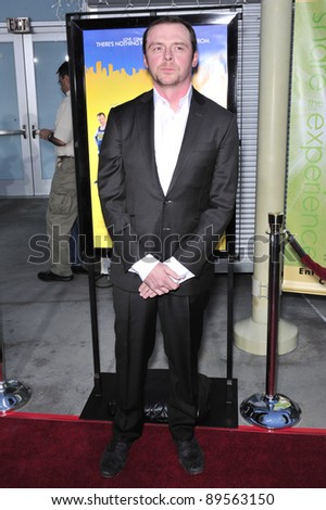 Simon Pegg at the Los Angeles premiere of his new movie \