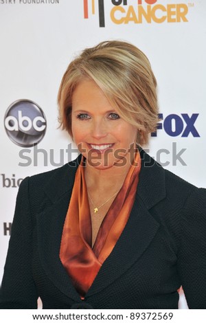 TV news anchor Katie Couric at the Stand Up To Cancer event at Sony Pictures Studios, Culver City. September 10, 2010  Culver City, CA Picture: Paul Smith / Featureflash