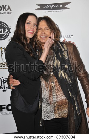 Liv Tyler & father Steven Tyler at the Los Angeles premiere of her new movie 
