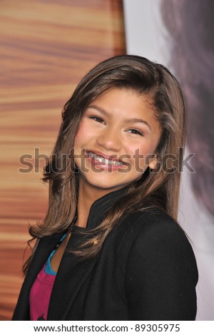 stock photo Zendaya Coleman at the world premiere of Tangled 