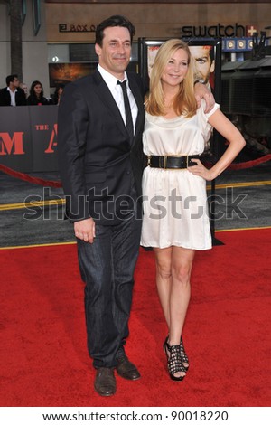 Jon Hamm & Jennifer Westfeldt at the Los Angeles premiere of his new movie \