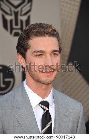 Shia LaBeouf at the Los Angeles premiere of his new movie \