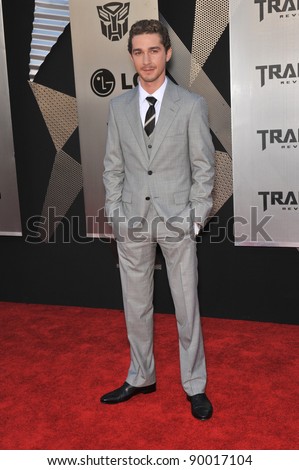 Shia LaBeouf at the Los Angeles premiere of his new movie 