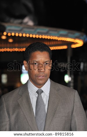 Denzel Washington at the world premiere of his new movie \