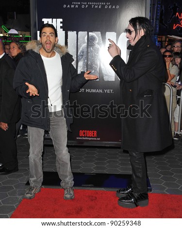 Eli Roth (left) & Marilyn Manson at the world premiere of \