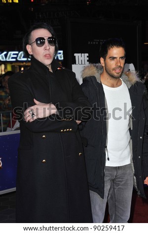 Eli Roth (right) & Marilyn Manson at the world premiere of \