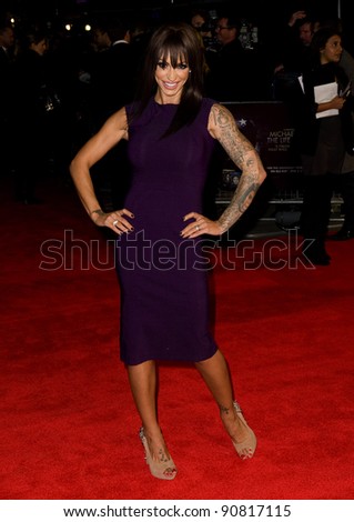 Jodie Marsh arriving for the UK premiere of \'Michael Jackon The Life of an Icon\', Empire Leicester Square London. 02/11/2011 Picture by:  Simon Burchell / Featureflash