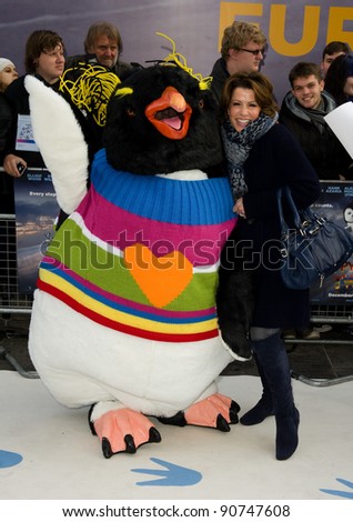 stock photo Natasha Kaplinsky arriving for the UK Premier of Happy Feet