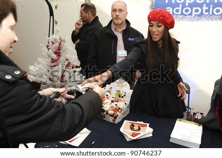 Leona Lewis raises funds for Hopefield Animal Sanctuary at their Christmas Fair, Brentwood, Essex. 27/11/2011 Picture by: Steve Vas / Featureflash