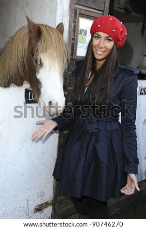 Leona Lewis raises funds for Hopefield Animal Sanctuary at their Christmas Fair, Brentwood, Essex. 27/11/2011 Picture by: Steve Vas / Featureflash
