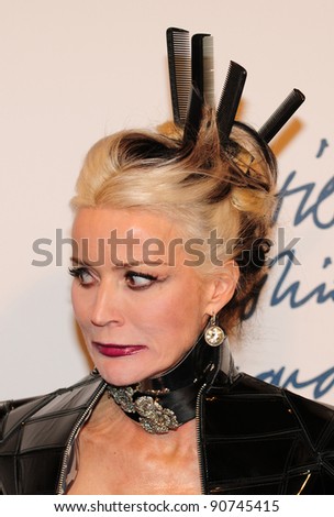 stock photo Daphne Guinness arriving for the 2011 British Fashion Awards 
