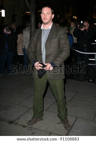 Tom Hardy arriving for the English National Ballet Christmas showing of The Nutcracker, at The Coliseum Theatre, London. 14/12/2011 Picture by: Alexandra Glen / Featureflash