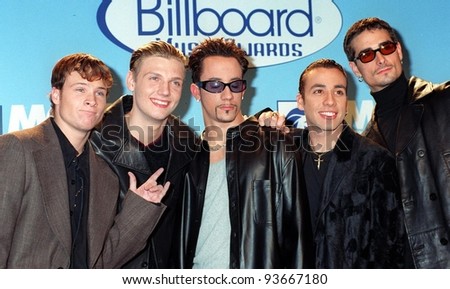 08DEC97:  Pop group BACK STREET BOYS at the Billboard Music Awards at the MGM Grand in Las Vegas.