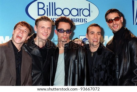 08DEC97:  Pop group BACK STREET BOYS at the Billboard Music Awards at the MGM Grand in Las Vegas.
