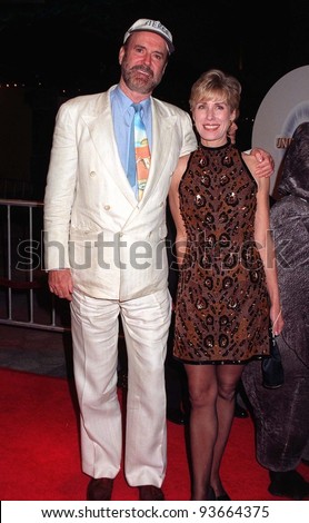 16JAN97:  Actor JOHN CLEESE & wife ALYCE FAYE at the World Premiere of his new movie, 