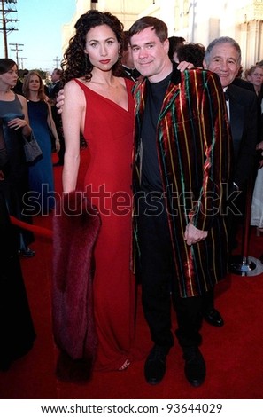 23MAR98:  Actress MINNIE DRIVER & director GUS VAN SANT at the 70th Academy Awards.