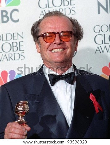 18JAN98:  Actor JACK NICHOLSON at the Golden Globe  Awards where he won Best Actor award for Movie Comedy for \