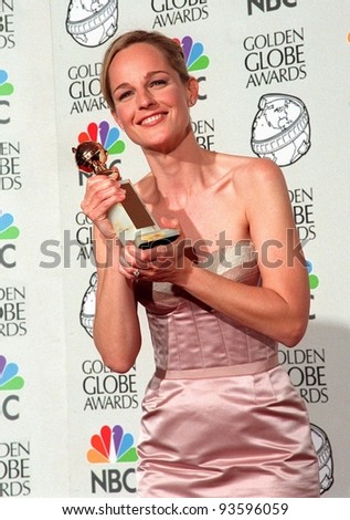 18JAN98:  Actress HELEN HUNT at the Golden Globe Awards where she won Best Actress award for Movie Comedy for \