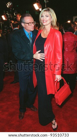 01MAR99: CNN talk show host LARRY KING & wife at the world premiere of 