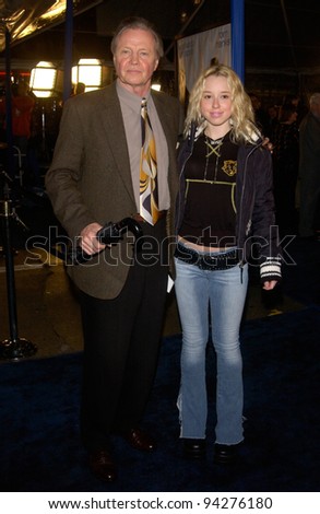 Actor JON VOIGHT & grand-daughter at the Los Angeles premiere of Catch Me If You Can. 16DEC2002.    Paul Smith/Featureflash