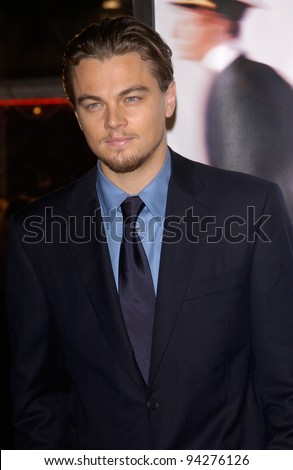 Actor LEONARDO DiCAPRIO at the Los Angeles premiere of his new movie Catch Me If You Can. 16DEC2002.    Paul Smith/Featureflash