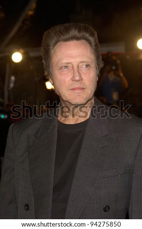 Actor CHRISTOPHER WALKEN at the Los Angeles premiere of his new movie Catch Me If You Can. 16DEC2002.    Paul Smith/Featureflash