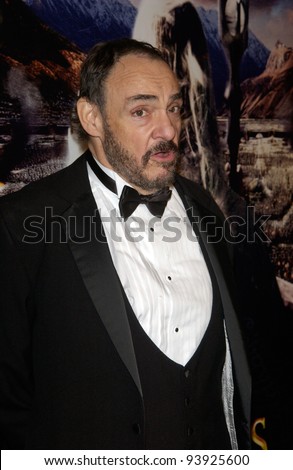 Actor JOHN RHYS-DAVIES at the Los Angeles premiere of his new movie The Lord of the Rings: The Two Towers. 15DEC2002.    Paul Smith/Featureflash