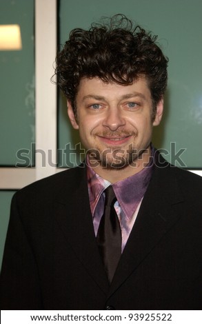 Actor ANDY SERKIS at the Los Angeles premiere of his new movie The Lord of the Rings: The Two Towers. 15DEC2002.    Paul Smith/Featureflash
