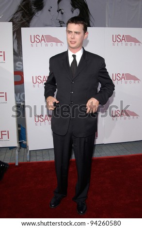 Actor COLIN HANKS at the 30th Annual American Film Institute Award Gala in Hollywood. The event was honoring Colin\'s father actor Tom Hanks. 12JUN2002.   Paul Smith / Featureflash