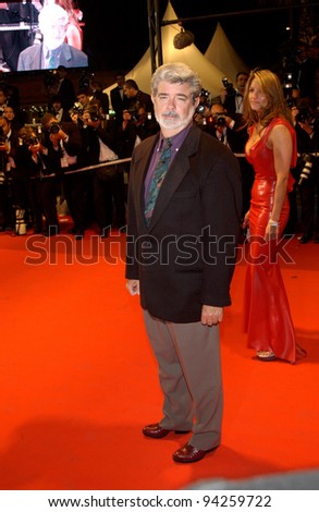 Director GEORGE LUCAS at a special screening at the Cannes Film Festival of his movie Star Wars: Episode II, Attack of the Clones. 16MAY2002.   Paul Smith / Featureflash