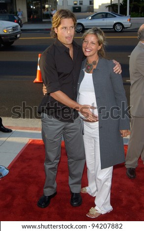 Actor BRAD ROWE & wife LISA at the Los Angeles premiere of his new movie Full Frontal. 23JUL2002  Paul Smith / Featureflash