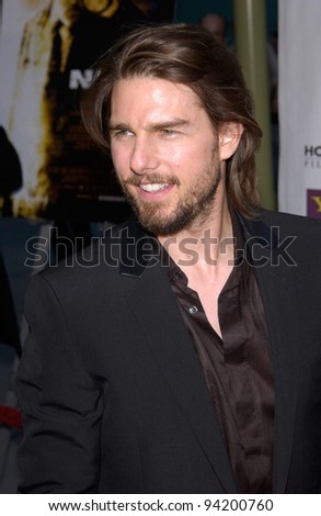 Producer/actor TOM CRUISE at the premiere of his new movie NARC, which he produced. The movie was the closing film for the Hollywood Film Festival. 06OCT2002.    Paul Smith / Featureflash