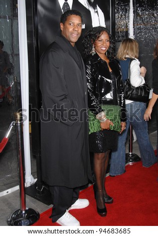 Denzel Washington & wife at an industry screening for his new movie 