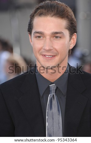 Shia LaBeouf at the Los Angeles premiere of his new movie \