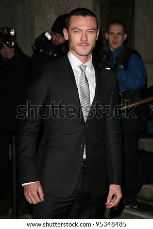 Luke Evans arriving for the Evening Standard Film Awards, County Hall, London. 06/02/2012 Picture by: Alexandra Glen / Featureflash