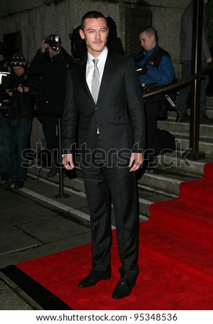 Luke Evans arriving for the Evening Standard Film Awards, County Hall, London. 06/02/2012 Picture by: Alexandra Glen / Featureflash