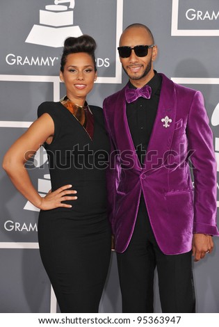 Alicia Keys & Swizz Beatz at the 54th Annual Grammy Awards at the Staples Centre, Los Angeles. February 12, 2012  Los Angeles, CA Picture: Paul Smith / Featureflash