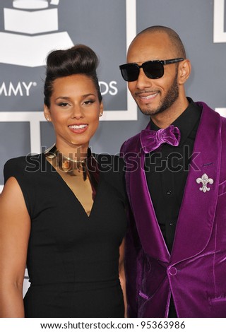 Alicia Keys & Swizz Beatz at the 54th Annual Grammy Awards at the Staples Centre, Los Angeles. February 12, 2012  Los Angeles, CA Picture: Paul Smith / Featureflash
