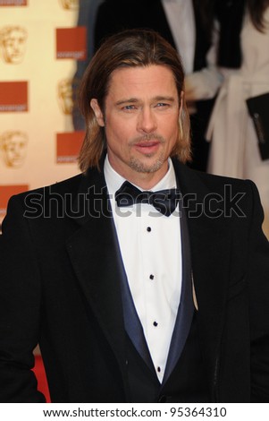 Brad Pitt attends the Orange British Academy Film Awards 2012 at the Royal Opera House. February 12, 2012, London, UK Picture: Catchlight Media / Featureflash