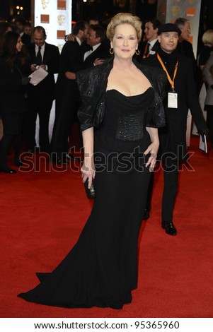 Meryl Streep arriving for the BAFTA Film Awards 2012 at the Royal Opera House, Covent Garden, London. 12/02/2012  Picture by: Steve Vas / Featureflash