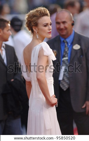 Actress KEIRA KNIGHTLEY at the world premiere of her new movie \