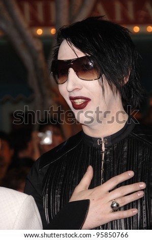 Rock star MARILYN MANSON at the world premiere of \